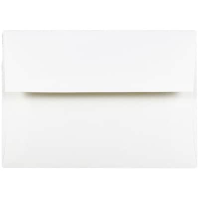 JAM Paper A7 Strathmore Invitation Envelopes, 5.25 x 7.25, Bright White Wove, 50/Pack (STTW711I)