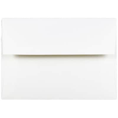 JAM Paper A7 Strathmore Invitation Envelopes, 5.25 x 7.25, Bright White Wove, 25/Pack (STTW711)