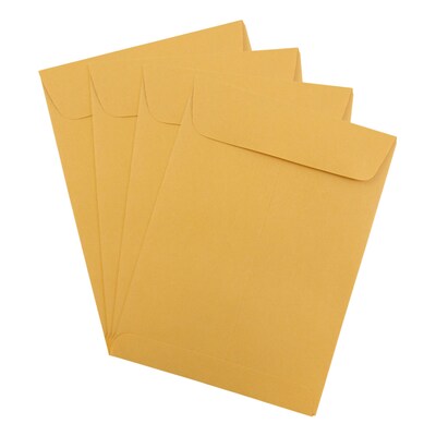 JAM Paper 5.5 x 7.5 Open End Catalog Envelopes, Brown Kraft Manila, 50/Pack (4101i)