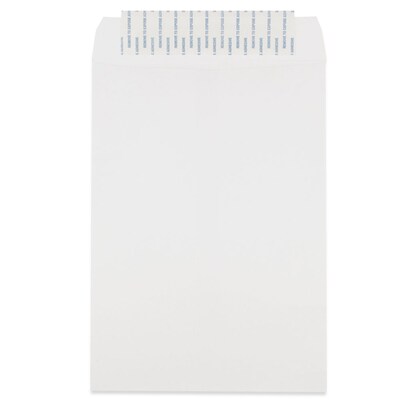 JAM Paper Peel & Seal Open End Open End Catalog Envelope, 7 1/2 x 10 1/2, White, 500/Pack (3568287