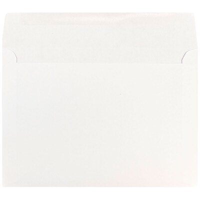 JAM Paper Booklet Envelope, 7 x 10, White, 50/Pack (5528H)