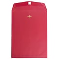 JAM Paper Clasp Catalog Envelopes, 9 x 12, Brite Hue Red, 100/Pack (7781)