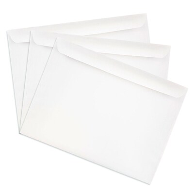 JAM Paper 9 x 12 Booklet Commercial Envelopes, White, 50/Pack (13751H)