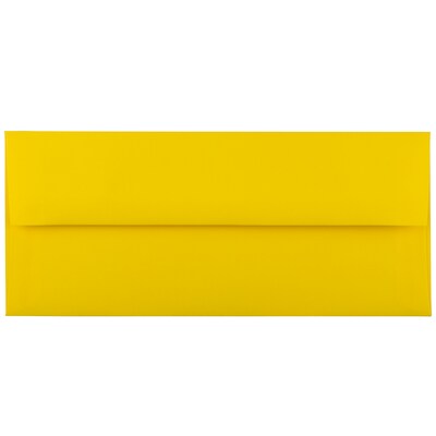 JAM Paper Open End #10 Business Envelope, 4 1/8 x 9 1/2, Yellow, 500/Pack (15859H)