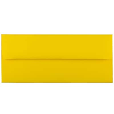 JAM Paper #10 Business Envelope, 4 1/8 x 9 1/2, Yellow, 25/Pack (15859)