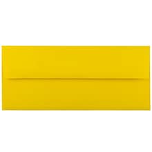 JAM Paper #10 Business Envelope, 4 1/8 x 9 1/2, Yellow, 25/Pack (15859)