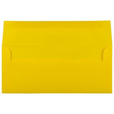 JAM Paper #10 Business Envelope, 4-1/8 x 9-1/2, Yellow, 25/Pack (15859)