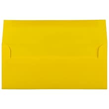 JAM Paper #10 Business Envelope, 4 1/8 x 9 1/2, Yellow, 1000/Carton (15859B)