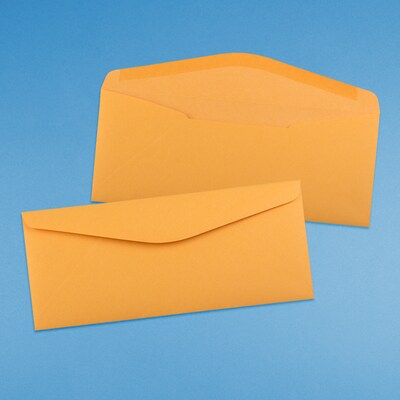 JAM Paper #11 Business Commercial Envelope, 4 1/2" x 10 3/8", Manila Brown Kraft, 500/Pack (1633180H)