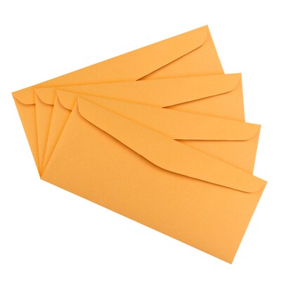 JAM Paper #14 Kraft Business Commercial Envelope, 5" x 11 1/2", Manila Brown Kraft, 50/Pack (1633182I)