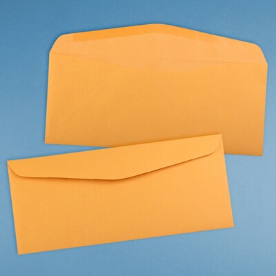 JAM Paper #14 Kraft Business Commercial Envelope, 5" x 11 1/2", Manila Brown Kraft, 50/Pack (1633182I)