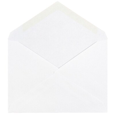 JAM Paper A2 Invitation Envelopes with V-Flap, 4.375 x 5.75, White, 25/Pack (4023206)