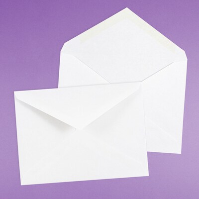 JAM Paper A2 Invitation Envelopes with V-Flap, 4.375 x 5.75, White, Bulk 250/Box (4023206H)