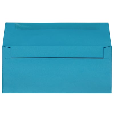 JAM Paper Open End #10 Business Envelope, 4 1/8" x 9 1/2", Blue, 50/Pack (15861I)