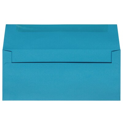 JAM Paper Open End #10 Business Envelope, 4 1/8 x 9 1/2, Blue, 50/Pack (15861I)