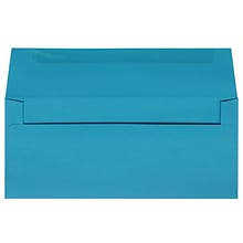 JAM Paper Open End #10 Business Envelope, 4 1/8 x 9 1/2, Blue, 50/Pack (15861I)