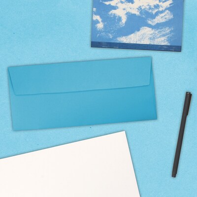 JAM Paper #10 Business Envelope, 4 1/8" x 9 1/2", Blue, 25/Pack (15861)