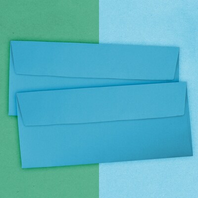 JAM Paper #10 Business Envelope, 4 1/8" x 9 1/2", Blue, 25/Pack (15861)