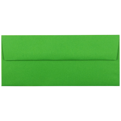 JAM Paper #10 Business Envelope, 4 1/8 x 9 1/2, Green, 25/Pack (15862)