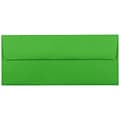 JAM Paper Open End #10 Business Envelope, 4 1/8 x 9 1/2, Green, 500/Pack (15862H)