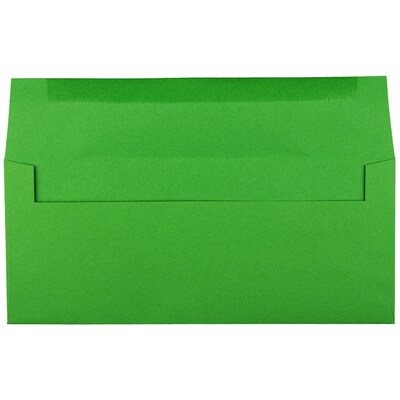 JAM Paper Open End #10 Business Envelope, 4 1/8" x 9 1/2", Green, 500/Pack (15862H)