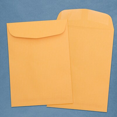 JAM Paper 7.5 x 10.5 Open End Catalog Envelopes, Brown Kraft Manila, 50/Pack (29215i)