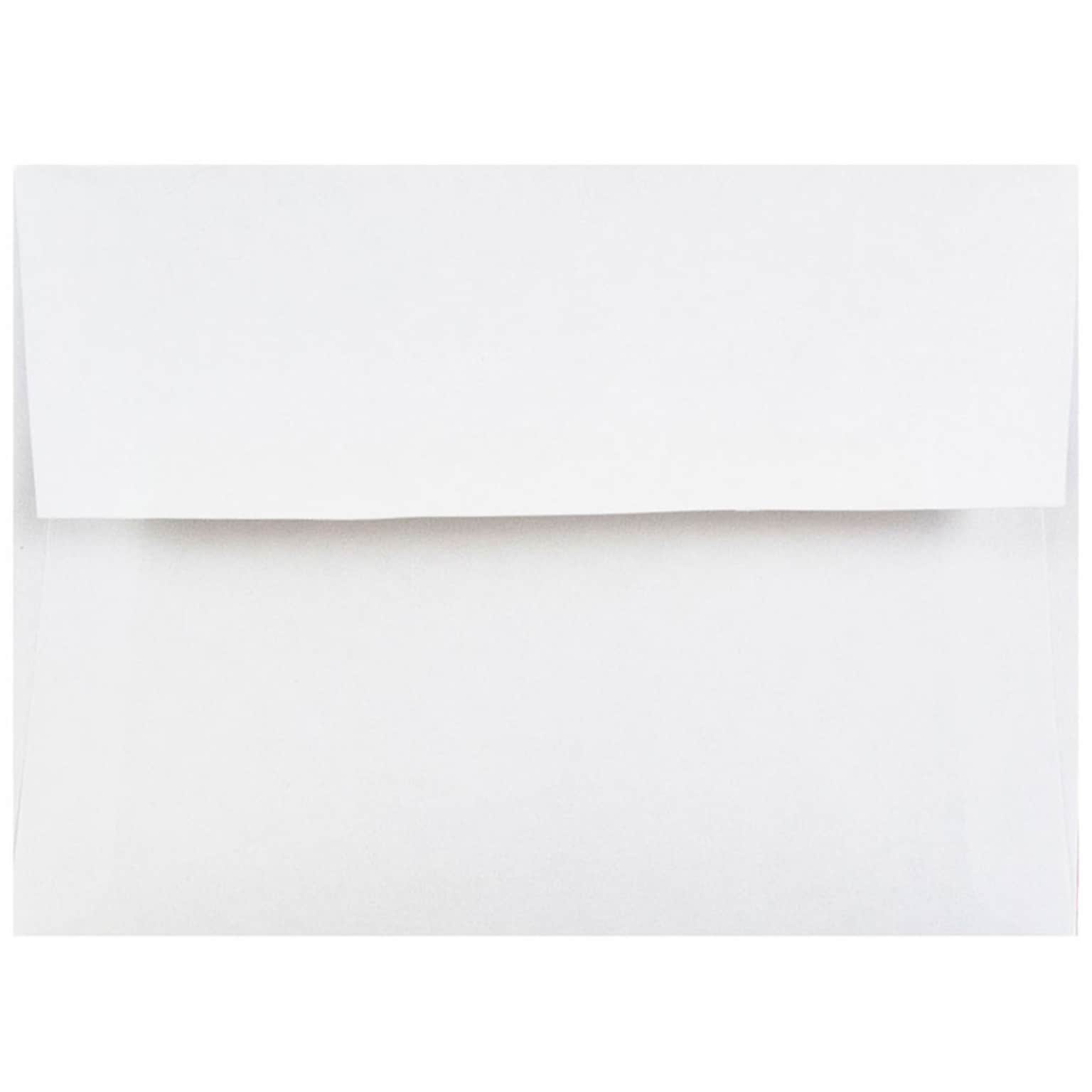JAM Paper 4Bar A1 Invitation Envelopes, 3.625 x 5.125, White, 25/Pack (47385)