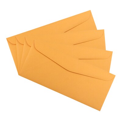 JAM Paper #12 Kraft Business Commercial Envelope, 4 3/4" x 11", Manila Brown Kraft, 50/Pack (80762I)
