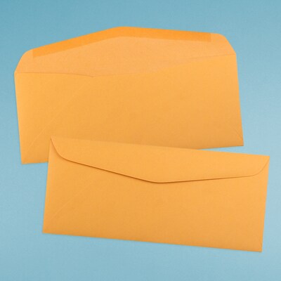 JAM Paper #12 Kraft Business Commercial Envelope, 4 3/4" x 11", Manila Brown Kraft, 50/Pack (80762I)