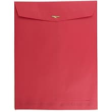 JAM Paper® 10 x 13 Open End Catalog Colored Envelopes with Clasp Closure, Red Recycled, 10/Pack (874