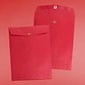 JAM Paper Open End Clasp #13 Catalog Envelope, 10" x 13", Red, 100/Box (87477)