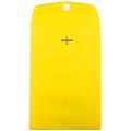 JAM Paper 6 x 9 Open End Catalog Colored Envelopes with Clasp Closure, Yellow Recycled, 10/Pack (8