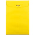 JAM Paper Open End Catalog Colored Envelopes with Clasp Closure, 6 x 9, Yellow Recycled, 100/Pack