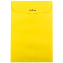 JAM Paper 6 x 9 Open End Catalog Colored Envelopes with Clasp Closure, Yellow Recycled, 10/Pack (8