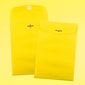 JAM Paper® 6 x 9 Open End Catalog Colored Envelopes with Clasp Closure, Yellow Recycled, 10/Pack (87972B)