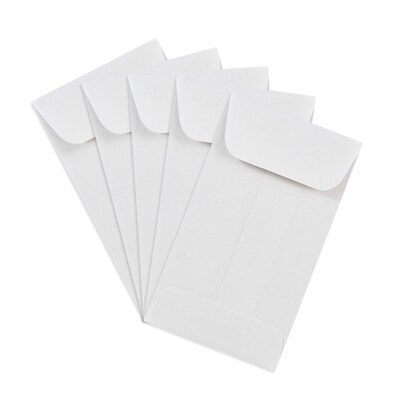 JAM Paper #3 Coin Business Envelopes, 2.5 x 4.25, White, 25/Pack (1623183)