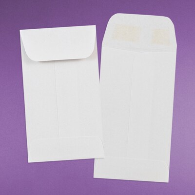 JAM Paper #3 Coin Business Envelopes, 2.5 x 4.25, White, Bulk 250/Box (1623183H)
