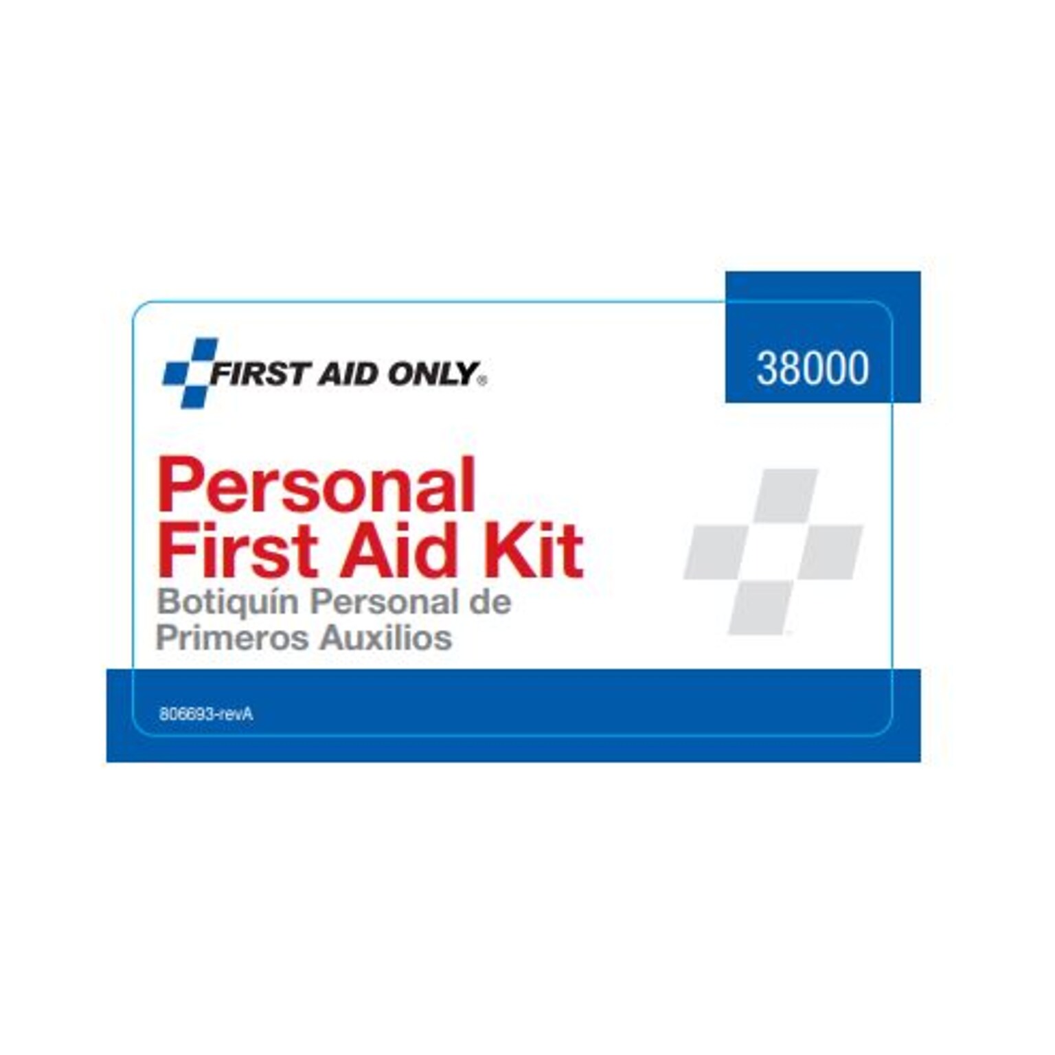 First Aid Only Personal First Aid Kit, Plastic Case, 37 Pieces (ACM38000)