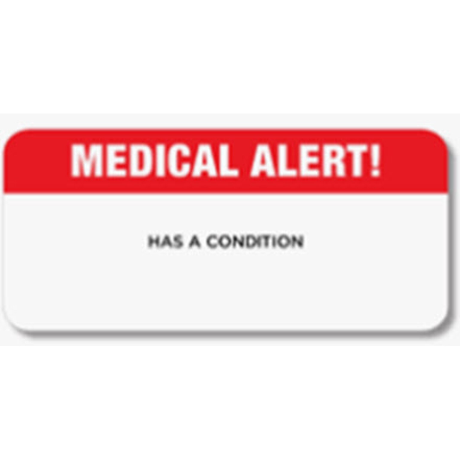 Medical Arts Press® Chart Alert Medical Labels, Medical Alert, Red and White, 7/8x1-1/2, 250 Labels