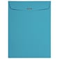 JAM Paper 9 x 12 Open End Catalog Colored Envelopes with Clasp Closure, Blue Recycled, 10/Pack (7382