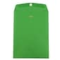 JAM Paper Open End Clasp Catalog Envelope, 9" x 12", Green, 100/Box (92912)