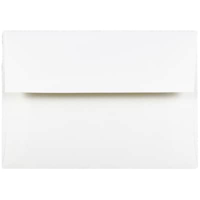 JAM Paper A2 Strathmore Invitation Envelopes, 4.375 x 5.75, Bright White Wove, 25/Pack (191151)
