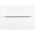 JAM Paper A2 Strathmore Invitation Envelopes, 4.375 x 5.75, Bright White Wove, 50/Pack (191151I)