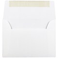 JAM Paper A2 Strathmore Invitation Envelopes, 4.375 x 5.75, Bright White Wove, Bulk 250/Box (191151H