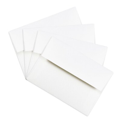 JAM Paper A2 Strathmore Invitation Envelopes, 4.375 x 5.75, Bright White Wove, 25/Pack (191151)