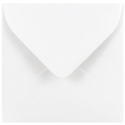 JAM Paper 3.125 x 3.125 Mini Square Envelopes, White, 50/Pack (201229I)