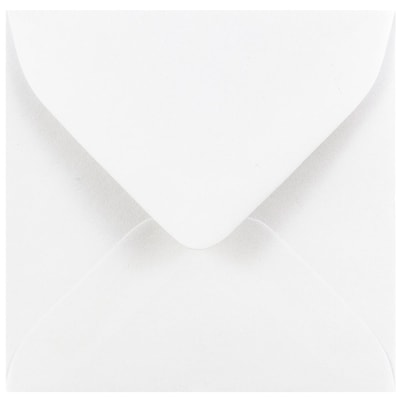 JAM Paper 3.125 x 3.125 Mini Square Envelopes, White, Bulk 250/Box (201229H)