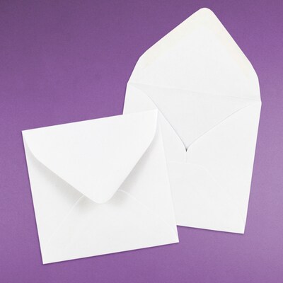 JAM Paper 3.125 x 3.125 Mini Square Envelopes, White, 25/Pack (201229)