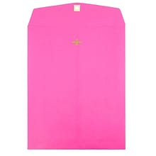 JAM Paper 9 x 12 Open End Catalog Colored Envelopes with Clasp Closure, Ultra Fuchsia Pink, 10/Pac