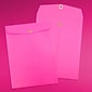 JAM Paper 9" x 12" Open End Catalog Colored Envelopes with Clasp Closure, Ultra Fuchsia Pink, 10/Pack (90909027B)